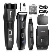 Kit de Higiene Soonsell 4 em 1: Aparador de Barba e Pelos Corporais Kit de Higiene Soonsell 4 em 1: Aparador de Barba e Pelos Corporais