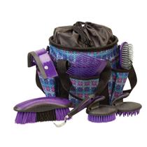 Kit de higiene Weaver Leather Purple Geo de 7 peças para cavalos