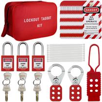 Kit de identificação de bloqueio TAEGIQI S01 com cadeados, ferrolhos e etiquetas