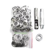 Kit De Ilhós 6/10/12/14mm 100 Conjuntos Com 3 Ferramentas De Estampagem Para Tecido Canvas