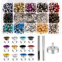 Kit de ilhós de metal Meifuly 600 unidades de 12 cores com ferramenta de instalação
