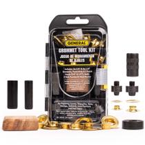 Kit de ilhós General Tools em latão sólido à prova de ferrugem 3/8-1/2
