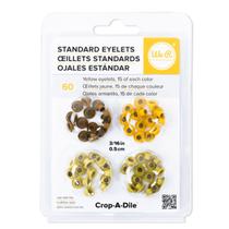 Kit de Ilhos Padrão Standard Eyelets Tons de Amarelo 60 Ilhoses We R Memory Keepers 41575-6