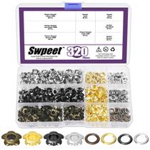 Kit de ilhós Swpeet 320, conjuntos de metal de 5 mm, 4 cores