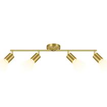Kit de iluminação de trilhos BoostArea Gold LED 4 Light 4 Way Ceiling Kit de iluminação de trilhos BoostArea Gold LED 4 Light 4 Way Ceiling