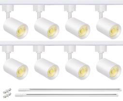 Kit de iluminação de trilhos LED VanoPee 8-Light 10W 800lm 3000K Kit de iluminação de trilhos LED VanoPee 8-Light 10W 800lm 3000K