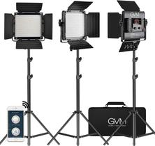 Kit de iluminação de vídeo LED GVM, pacote com 3 unidades, bicolor 2300K-6800K Kit de iluminação de vídeo LED GVM, pacote com 3 unidades, bicolor 2300K-6800K