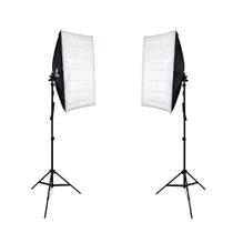 Kit de Iluminação Duplo Softbox Sou Foto 50x70cm Soquete E-27 e Tripé 2m para Estúdio Fotográfico