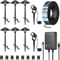 Kit de Iluminação Externa SUNVIE com Transformador 60W e Cabo de 30m