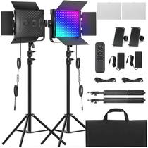 Kit de iluminação fotográfica ALTSON 50W, LED bicolor, pacote com 2 unidades