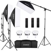 Kit de Iluminação Fotográfica Andoer 85W - Softbox 2800-5700K