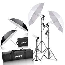 Kit de iluminação fotográfica EMART Umbrella 200/700W Bulbs