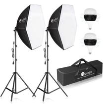 Kit de iluminação fotográfica Softbox HPUSN 30x30cm com 2x 85W Kit de iluminação fotográfica Softbox HPUSN 30x30cm com 2x 85W
