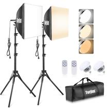 Kit de iluminação fotográfica Softbox Torjim com lâmpadas LED de 85 W