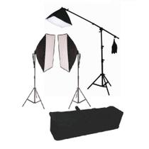 Kit de Iluminação Greika PK-SB03 Retangular 50x70cm com Lâmpada 45w e Girafa 40x40cm 150w 110v