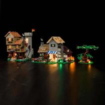 Kit de iluminação LED compatível com JANWAALY Lego 10332 Medieval Kit de iluminação LED compatível com JANWAALY Lego 10332 Medieval