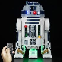 Kit de iluminação LED compatível com JANWAALY Lego R2-D2 75308