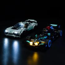 Kit de iluminação LED Kyglaring para Lego Mercedes-AMG F1 W12 E Performance e Mercedes-AMG Project One 76909