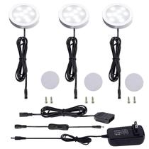 Kit de iluminação LED sob o gabinete AIBOO 12V 3 Puck Lights