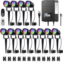 Kit de iluminação paisagística SUNVIE 12 peças RGBW 12-24V à prova dágua Kit de iluminação paisagística SUNVIE 12 peças RGBW 12-24V à prova dágua