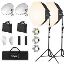 Kit de iluminação Skytex Octa Softbox 20x28in com lâmpada LED de 135 W Kit de iluminação Skytex Octa Softbox 20x28in com lâmpada LED de 135 W
