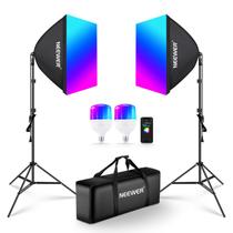 Kit de Iluminação Softbox NEEWER RGB com App Control - 2x26W LED