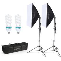 Kit de iluminação Softbox Skytex, pacote com 2 unidades, 50x70cm com 135 W e 5500K