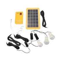 Kit De Iluminação Solar Para Camping Com 3 Lâmpadas E Carregador De Celular De Emergência Para