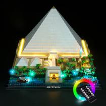 Kit de iluminação VONADO compatível com Lego 21058 Great Pyramid