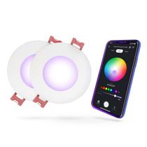 Kit de Iluminación Empotrada GLOBE 50466 Wi-Fi Inteligente LED Ultra Delgado 3" 7W RGB Paquete de 2 Kit de Iluminación Empotrada GLOBE 50466 Wi-Fi Inteligente LED Ultra Delgado 3" 7W RGB Paquete de 2