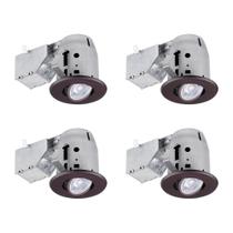 Kit de Iluminación Empotrada Globe Electric 90965 3 LED Paquete de 4 Kit de Iluminación Empotrada Globe Electric 90965 3 LED Paquete de 4