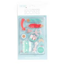 Kit de Ilustrações Travel para Letterboard DCWV - 14 unidades