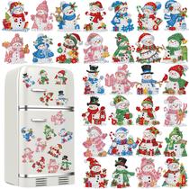 Kit de imanes decorativos Motipuns 30 piezas muñeco de nieve navideño