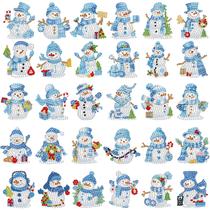 Kit de ímãs de boneco de neve Christmas Diamond Art, 30 unidades da Motipuns Kit de ímãs de boneco de neve Christmas Diamond Art, 30 unidades da Motipuns
