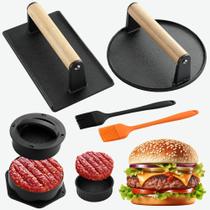 Kit de Imprensa para Smash Burger POLIGO 4 em 1 - Molde para Hambúrguer Recheado Kit de Imprensa para Smash Burger POLIGO 4 em 1 - Molde para Hambúrguer Recheado