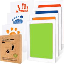 Kit de impressão de mãos e pés para bebês sem tinta KeaBabies, pacote com 4 unidades, grande