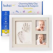 Kit de impressão de pés e mãos para bebês Bubzi Co Baby Keepsake Frame