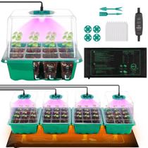 Kit de Iniciação de Sementes Homiton com 48 Células, Luz de Cultivo e Tapete Térmico Kit de Iniciação de Sementes Homiton com 48 Células, Luz de Cultivo e Tapete Térmico