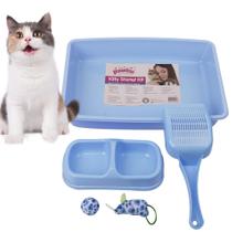 Kit de Inicio para Gatitos PAWISE Caja de Arena con Juguetes Azul Kit de Inicio para Gatitos PAWISE Caja de Arena con Juguetes Azul