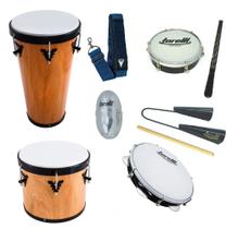 Kit de Instrumentos Timba + Repique de Mão + Pandeiro Torelli