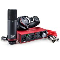 Kit de Interface de Áudio Focusrite Scarlett 2i2 Studio de 3ª Geração - Home Studio