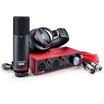 Kit de Interface de Áudio Focusrite Scarlett 2i2 Studio de 3ª Geração