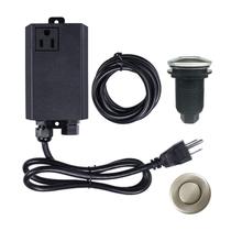 Kit de interruptor de ar para descarte de lixo Descarte de resíduos em aço inoxidável, níquel escovado, botão de ligar/desligar, descarte de alimentos e resíduos, parte da Etoolcity Kit de interruptor de ar para descarte de lixo Descarte de resíduos em aço inoxidável, níquel escovado, botão de ligar/desligar, descarte de alimentos e resíduos, parte da Etoolcity