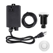 Kit de interruptor de ar para descarte de lixo, pia de saída única, descarte de resíduos, aço inoxidável curto, botão de ar branco liga/desliga, descarte de alimentos e resíduos, parte da Etoolcity Kit de interruptor de ar para descarte de lixo, pia de saída única, descarte de resíduos, aço inoxidável curto, botão de ar branco liga/desliga, descarte de alimentos e resíduos, parte da Etoolcity