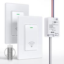 Kit de Interruptor de Luz Sem Fio Avorecta com 2 Interruptores e 1 Receptor Kit de Interruptor de Luz Sem Fio Avorecta com 2 Interruptores e 1 Receptor