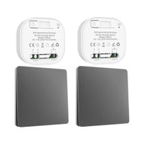 Kit De Interruptor De Luz Sem Fio Para Casa Inteligente Cinético Autoalimentado Com Botão De Pressão Kit De Interruptor De Luz Sem Fio Para Casa Inteligente Cinético Autoalimentado Com Botão De Pressão