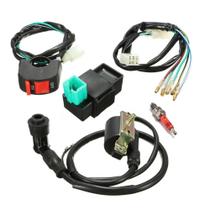 Kit De Interruptor On-Off Para Bicicleta Pit 110 125 140cc, Fiação De CDI De 2 Pinos, 5 Peças
