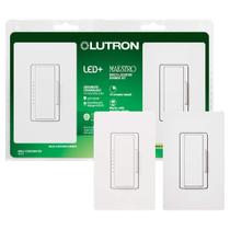 Kit de interruptores de intensidade Lutron Maestro LED+ 150 W/3 vias branco