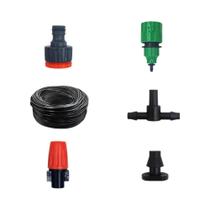 Kit De Irrigação Automática Por Pulverização Para Jardim 5M-20M Com Mangueira PE 4/7 E Conector Para Kit De Irrigação Automática Por Pulverização Para Jardim 5M-20M Com Mangueira PE 4/7 E Conector Para
