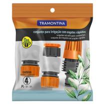 Kit de Irrigação Jardim Com 4 Peças Esguicho Regulável e Bico para Engate Rápido -Tramontina Kit de Irrigação Jardim Com 4 Peças Esguicho Regulável e Bico para Engate Rápido -Tramontina